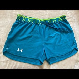 Teal blue under armour shorts